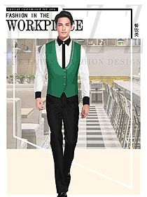 西餐服務員制服設計圖1379