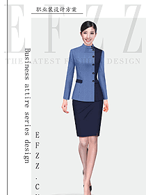 OL通勤裝女秋冬職業裝設計圖1944