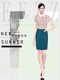 時尚女職業裝短袖襯衫設計圖402