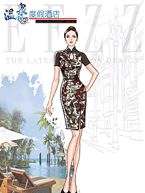 原創制服設計中餐迎賓制服設計圖931