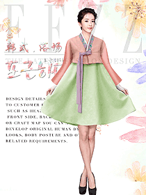 韓式汗蒸咨客制服設計圖586