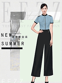 時尚女職業裝短袖襯衫設計圖414