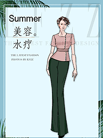 原創制服設計女款按摩技師服裝設計圖1505