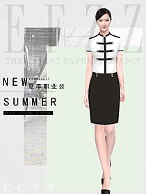 女職業裝短袖襯衫設計圖416