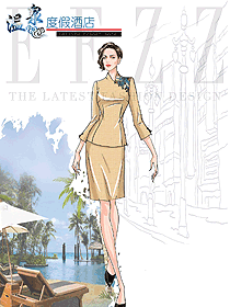 原創設計中餐服務員制服設計圖2286