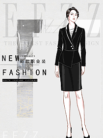 原創設計女秋冬職業裝設計圖2067