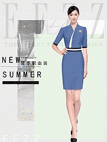 OL通勤裝女秋冬職業裝設計圖2071
