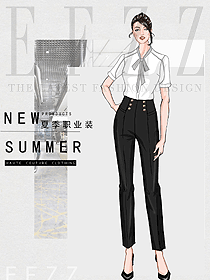 新款女職業裝夏裝服裝款式圖1186