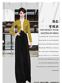 時尚酒店大堂制服設計圖1332
