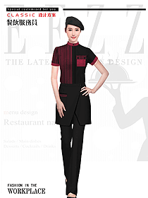 新款特色餐廳服務員制服設計圖484