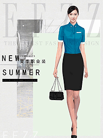 原創(chuàng)設計女職業(yè)裝短袖襯衫設計圖431