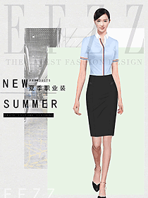 原創設計女職業裝短袖襯衫設計圖433