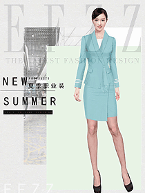 OL通勤裝女秋冬職業裝設計圖2087