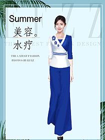 時尚按摩技師服款式設計圖1529