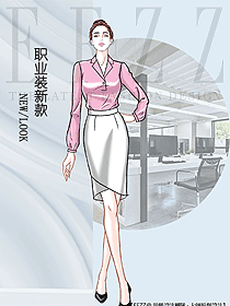 原創(chuàng)設計女職業(yè)裝長袖襯衫款式圖462