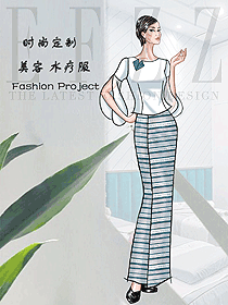 美容水療會(huì)所咨客制服設(shè)計(jì)圖595