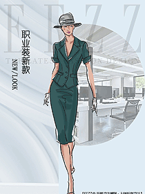 原創設計女夏裝制服設計圖1217