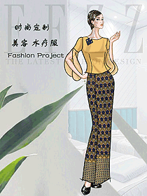 時尚美容水療會所咨客制服設計圖596