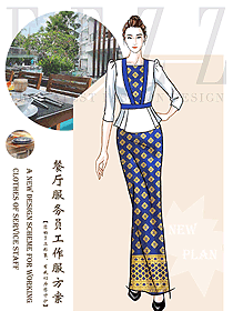 特色餐廳服務員制服設計圖523