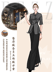 特色餐廳服務(wù)員制服設(shè)計(jì)圖537