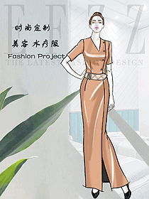 時尚美容水療會所咨客制服設計圖602