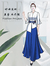 美容水療會(huì)所咨客制服設(shè)計(jì)圖607