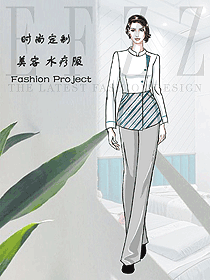 時尚養(yǎng)生會所服務生制服設計圖978