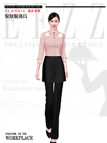 時尚西餐服務員制服設計圖1439