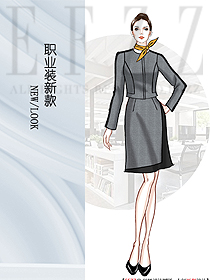 原創設計女秋冬職業裝設計圖2133