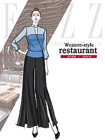 原創設計總臺收銀接待服裝款式圖524