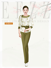 時尚養(yǎng)生會所服務(wù)生制服設(shè)計圖1002