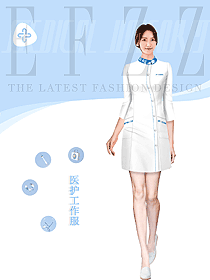 專業設計定做白色醫師護士服裝款