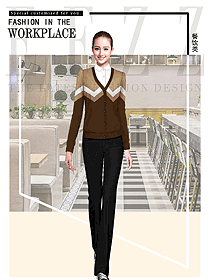 時尚女款快餐廳服裝款式設計圖527