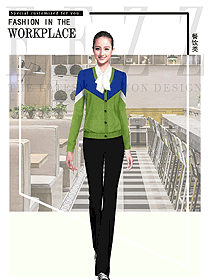 毛衫款餐廳女服務員制服設計圖530