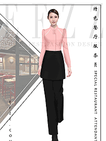 原創服裝設計餐廳服務員制服設計533
