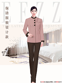 酒店餐飲女清潔員工服裝原創設計圖368