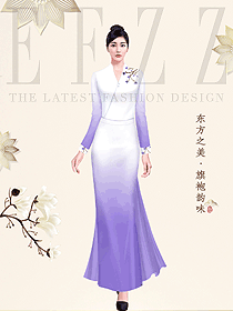 吊染旗袍原創服裝設計圖1012