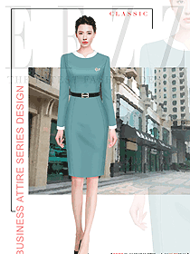 白領職場秋冬款女職業裝定制設計圖