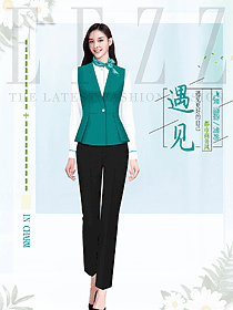 墨綠色OL女裝時(shí)尚馬甲背心訂做