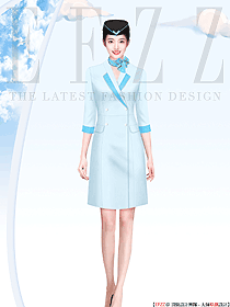 機(jī)場(chǎng)地勤女性工作人員制服定制設(shè)計(jì)圖
