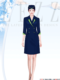 機場地勤工作人員女性職業(yè)裝定制設計效果圖