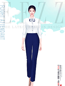 實習空姐夏季制服著裝設計圖