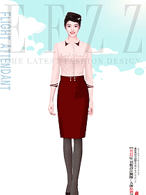 機場地面工作服務人員制服設計效果圖