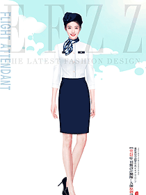 機場航空公司服務人員職業裝設計效果圖