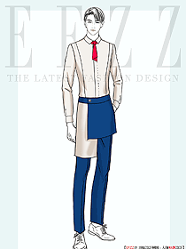 星級酒店人氣西餐廳服務員制服全新設計