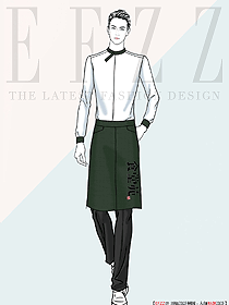 高檔會所西式餐飲服務(wù)人員職業(yè)裝定制設(shè)計案例