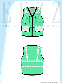 廣告應急救援管理馬甲印logo消防反光制服設計平面圖