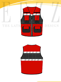 鐵路協管環衛綠化園林反光馬夾工作制服設計圖