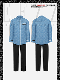 景區酒店服務員廚師服工作制服平面設計圖