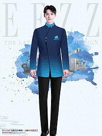 星級酒店餐飲男服務(wù)員秋冬款原創(chuàng)設(shè)計工作服